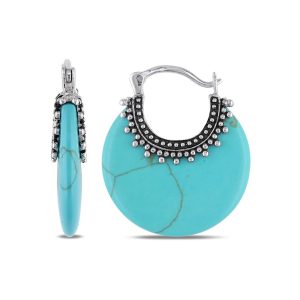 Silver And Turquoise Earrings