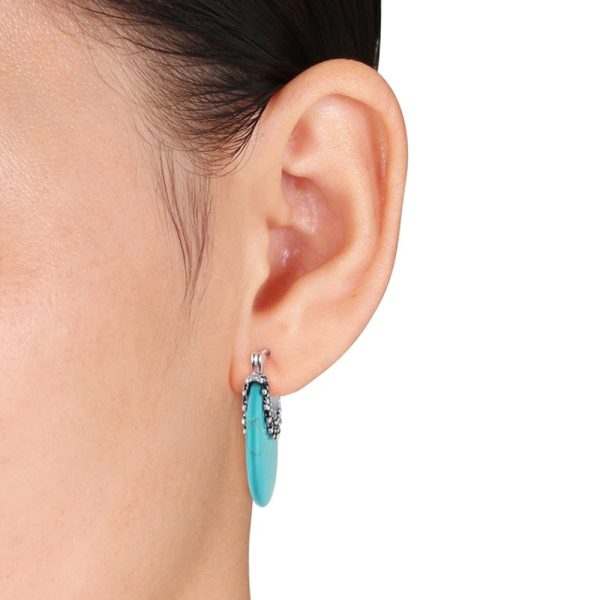 Silver And Turquoise Earrings - Image 2