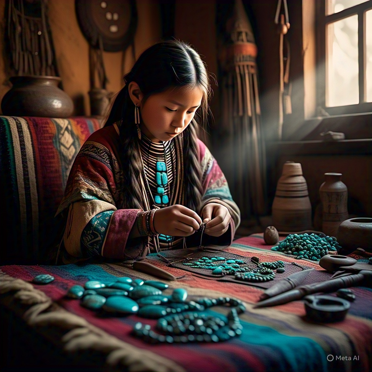 image_of_a_native_american_children_crafting image_of_a_native_american_children_crafting