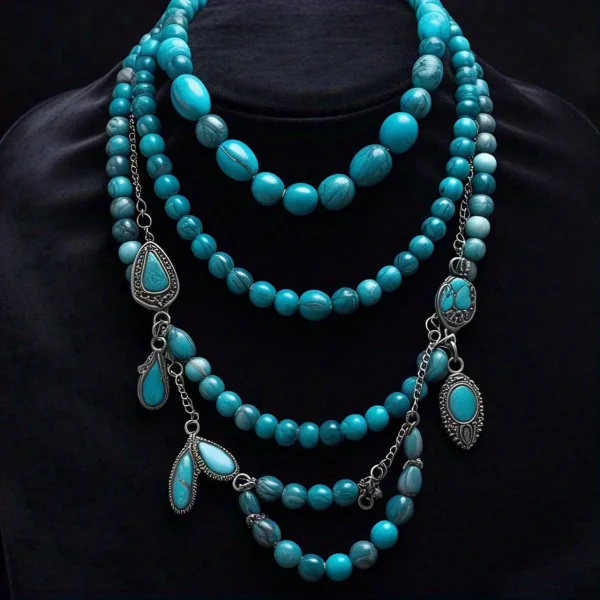 4 Strand Turquoise Necklace