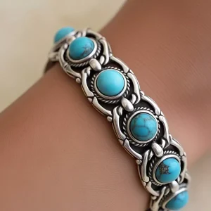 Turquoise & Silver Bracelet